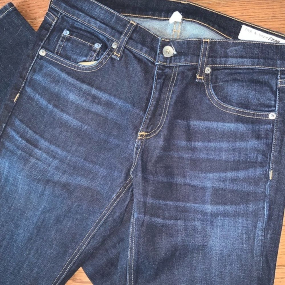 Rag & Bone Beverlys Dark Denim Skinny Jeans Size 27 - Picture 2 of 10